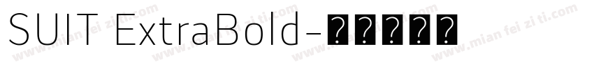 SUIT ExtraBold字体转换